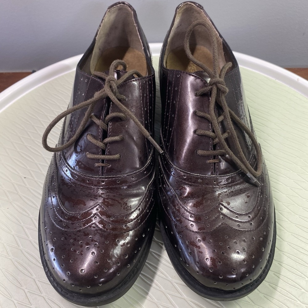 GH Bass&CO Brown "Della" Leather Wingtip Oxford Shoes-US Men 11M Great Cond